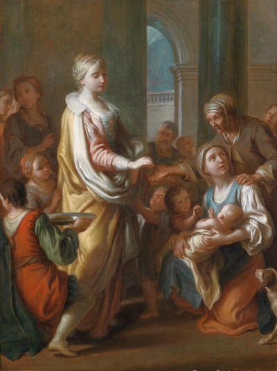St. Elizabeth distribui esmolas de Pietro Antonio Rotari